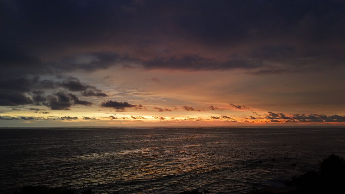 Sunset over the Arabian Sea on the coast of Karnataka